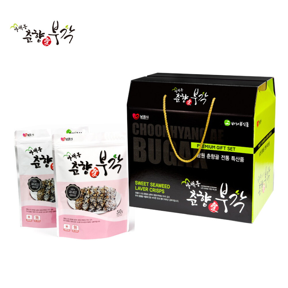 춘향애 남원 바래봉 춘향애 부각 놀면 뭐하니 화사 수제 춘향 김부각 찹쌀 김 부각 50g 13봉 선물포장