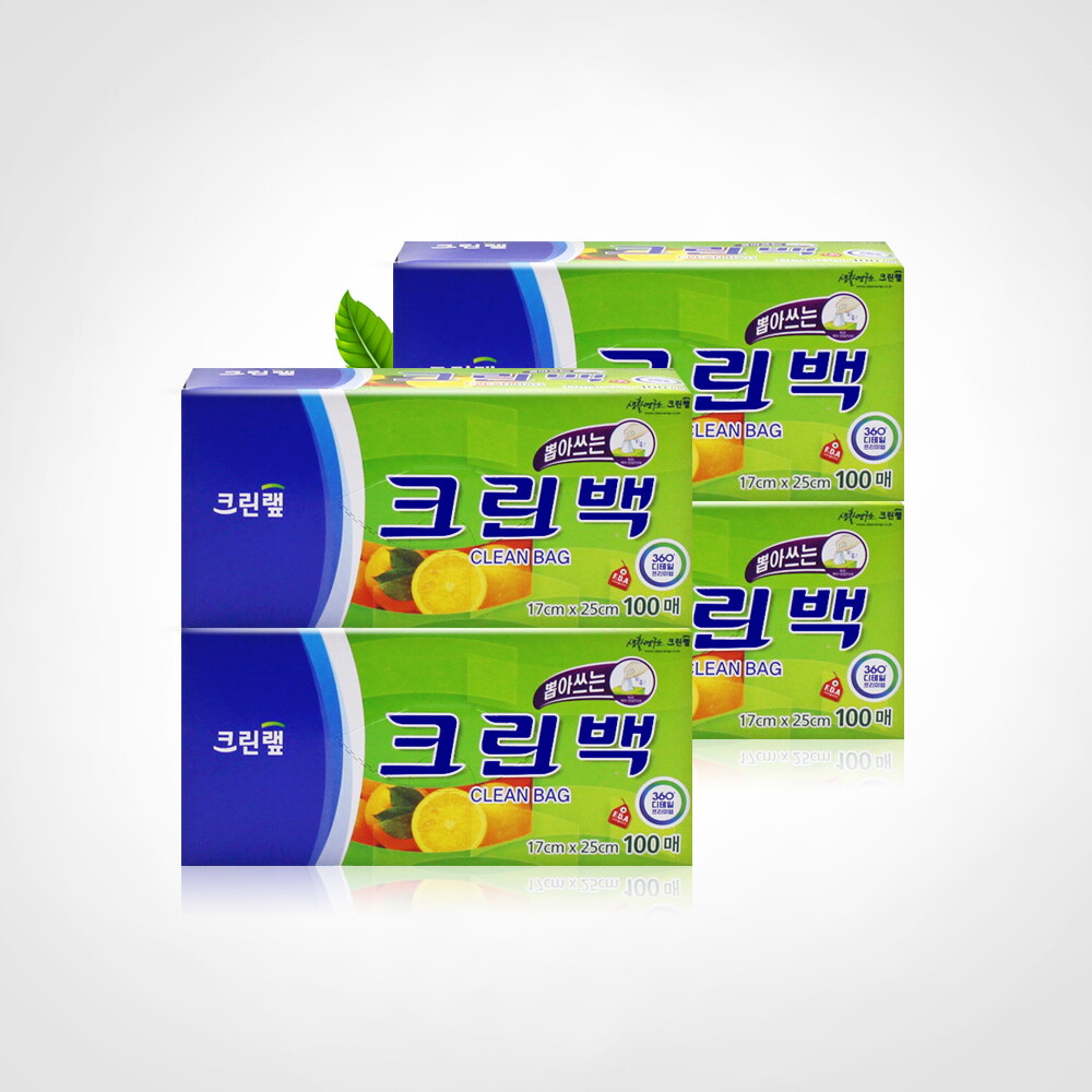 크린랩 크린랩 뽑아쓰는 크린백 100매 (미니) 17*25 x 4개