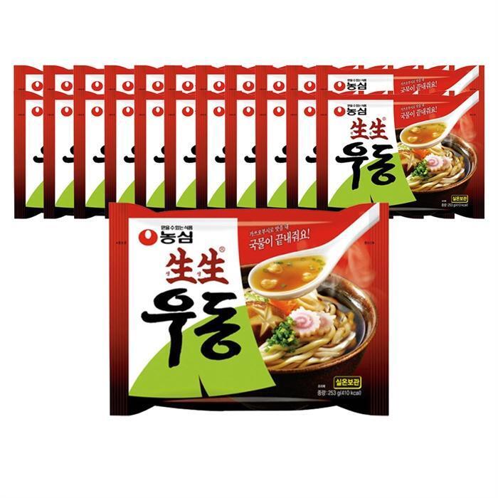셀러허브 식품 농심 생생 우동 235g 24개