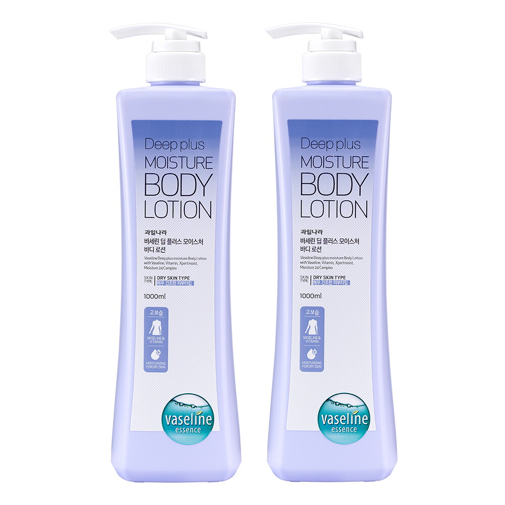 바세린 바세린 딥플러스 모이스처 바디로션 1000ml 2개