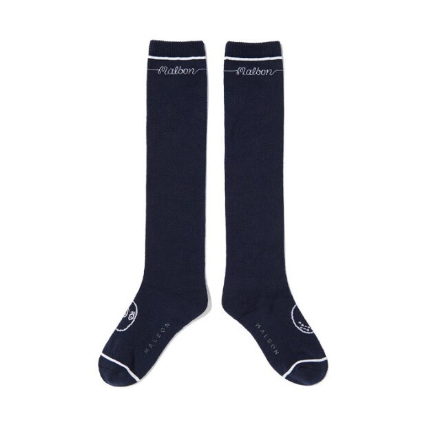 [말본골프코리아]말본골프 말본골프양말 VQA M6142PSC06NVY 여성 로고 자카드 니삭스 NAVY