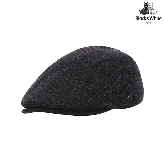 블랙엔화이트 남성 모직 헌팅캡 8405GBAC_DARK GREY
