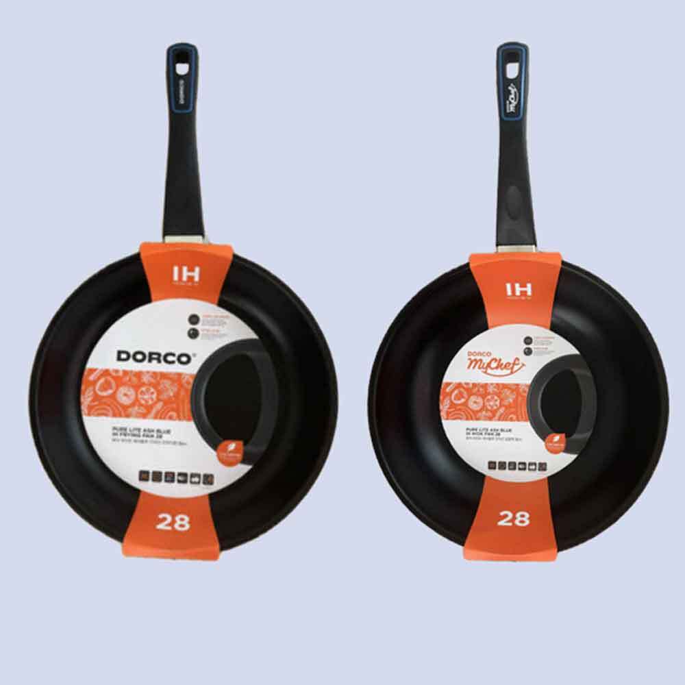 도루코 도루코 퓨어라이트 애쉬블루 IH 2종 후라이팬 세트 ( 프라이팬 28cm+ 궁중팬 28cm)