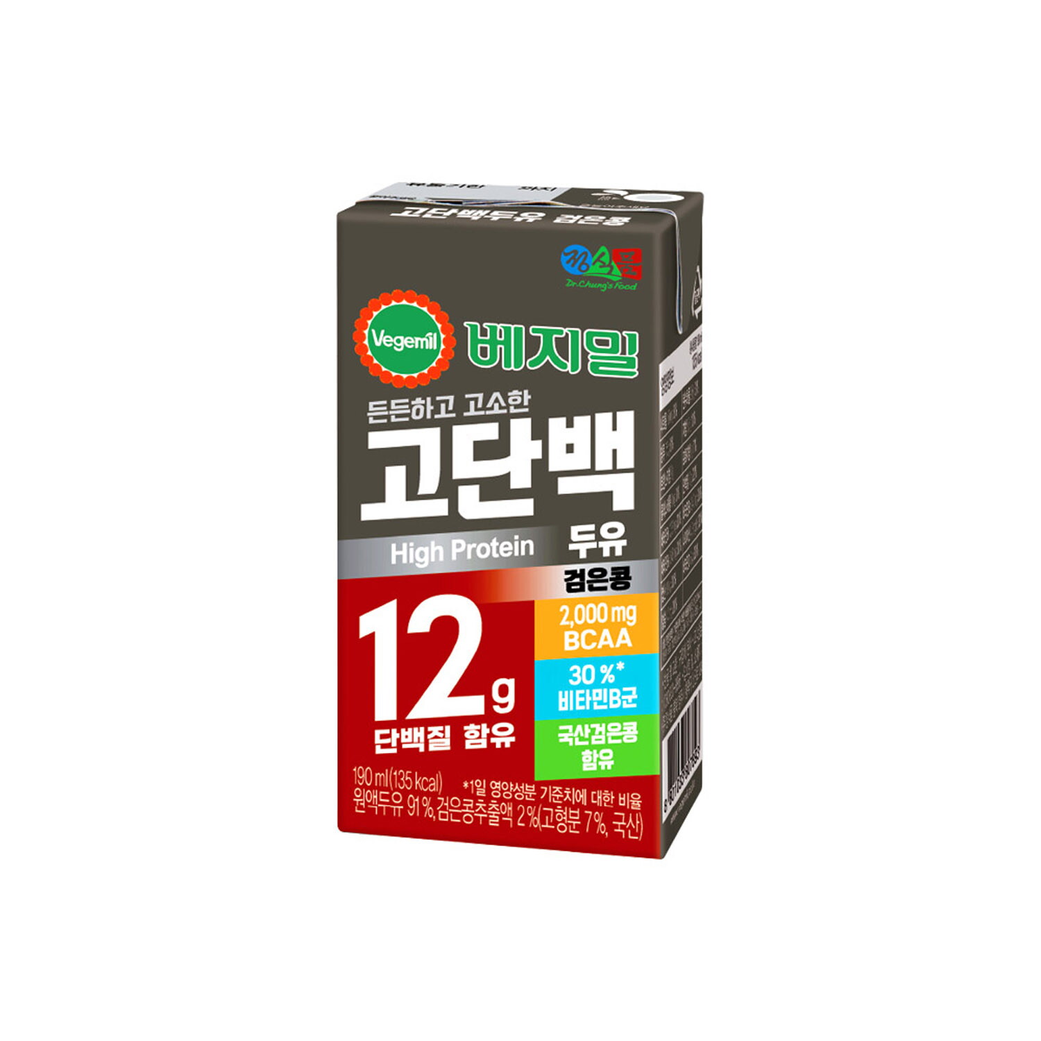 베지밀 (정식품)베지밀 고단백두유 검은콩 190mlx64팩