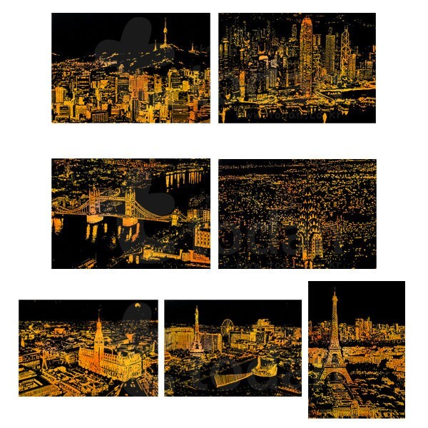 오피스넥스 세계 야경 스크레치 페이퍼 대 라스베가스