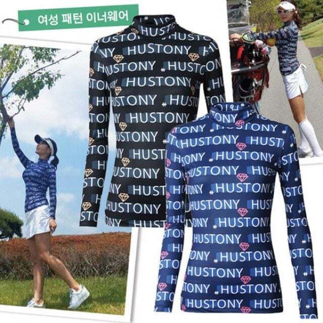 오너클랜 휴스토니 여성 여름 골프 패턴 이너웨어 여성골프이너웨어