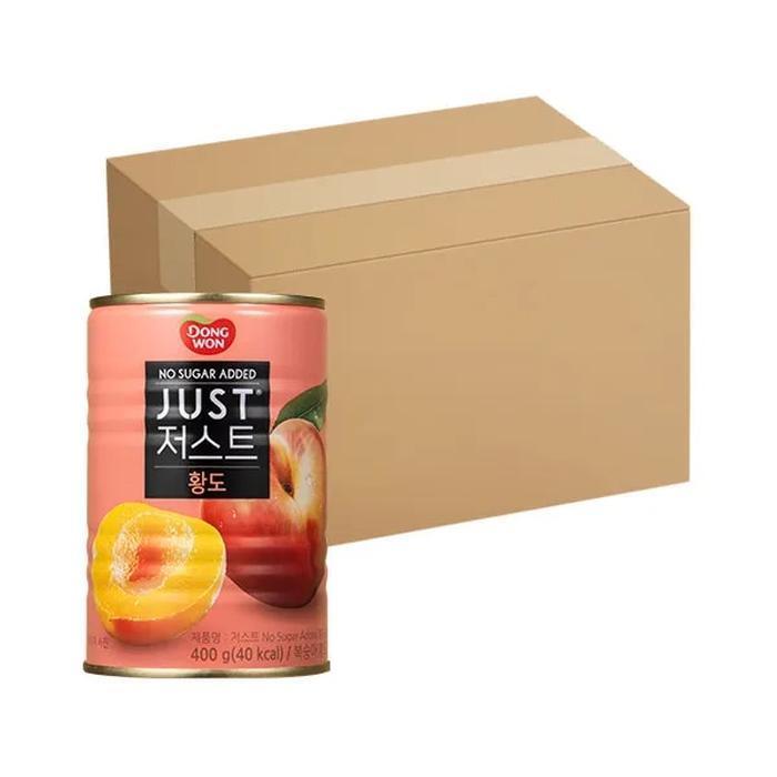 셀러허브 식품 동원 저스트 노슈가 황도 2절 400g x 24캔