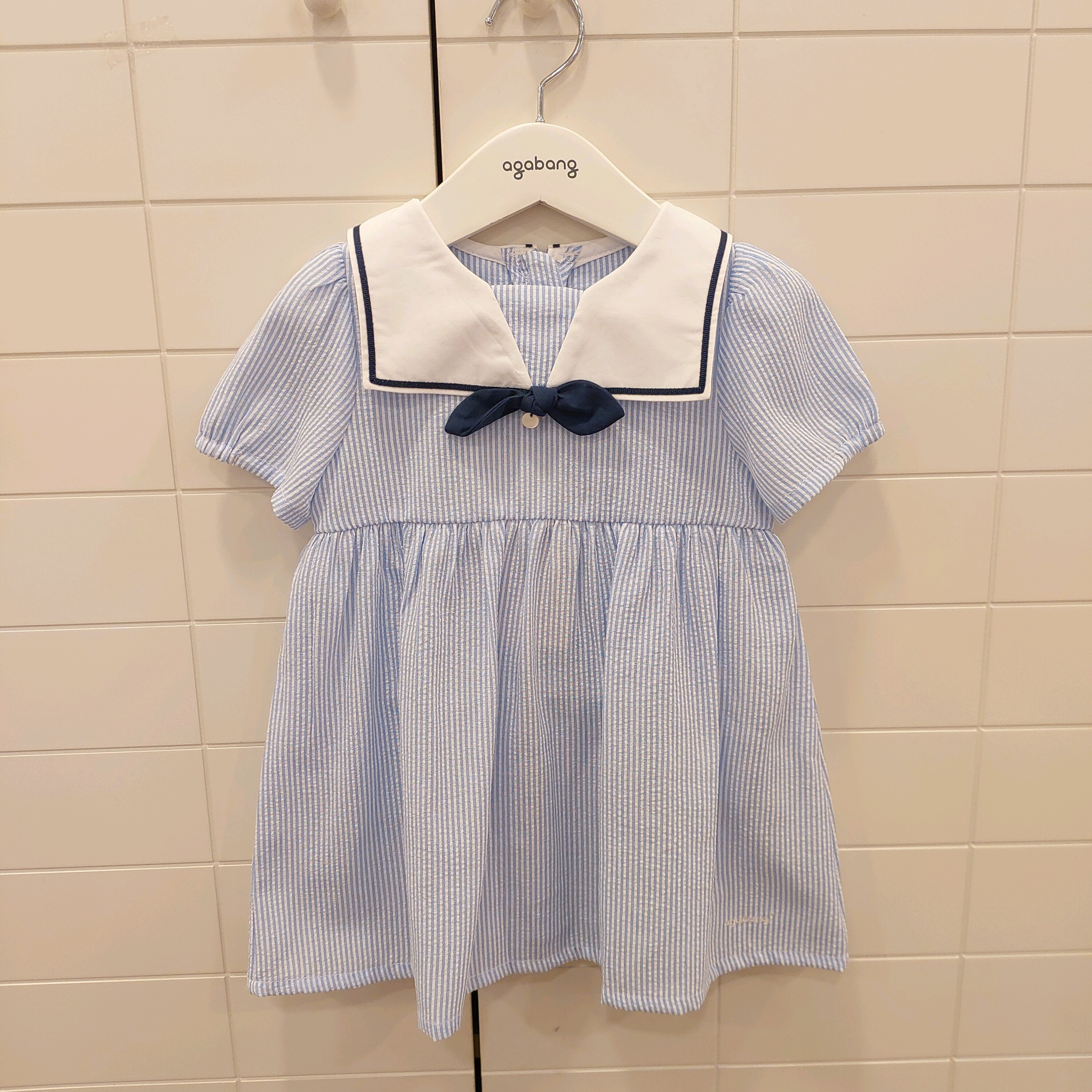 아가방 (패플) [아가방]NC청주점 26년여름신상 샤샤 시어서커 ST 마린 OP 01T324001 ECJ