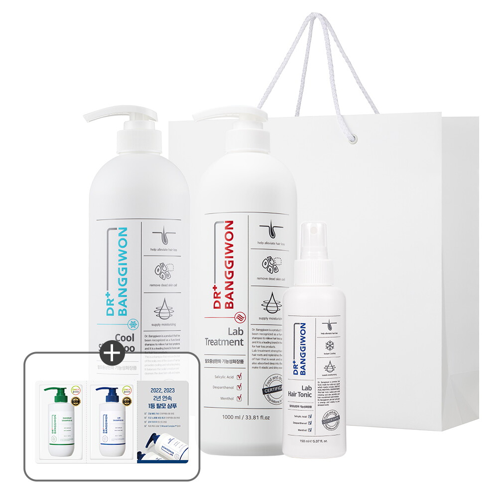 닥터방기원 [쇼핑백증정] 닥터방기원 쿨 탈모샴푸 1L + 랩 트리트먼트 1L+토닉 150ml