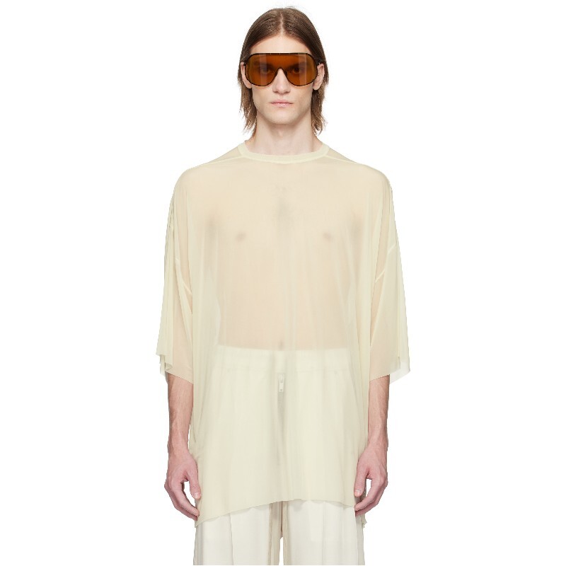 릭오웬스 릭오웬스 오프 화이트 할리우드 토미 티셔츠 251232M213146