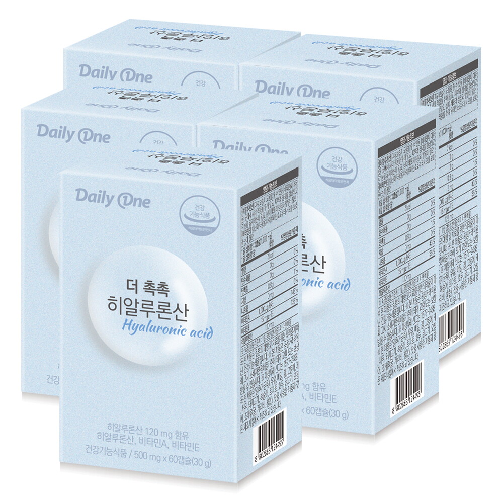 데일리원 (데일리원) 더 촉촉 히알루론산 30g 60캡슐 x 5통 5개월분