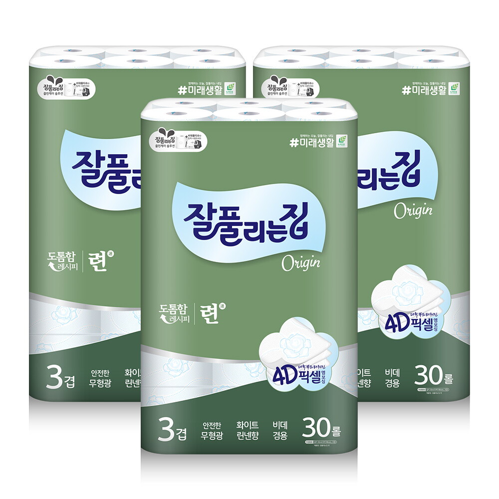 잘풀리는집 화장지 련 30m 90롤 세트