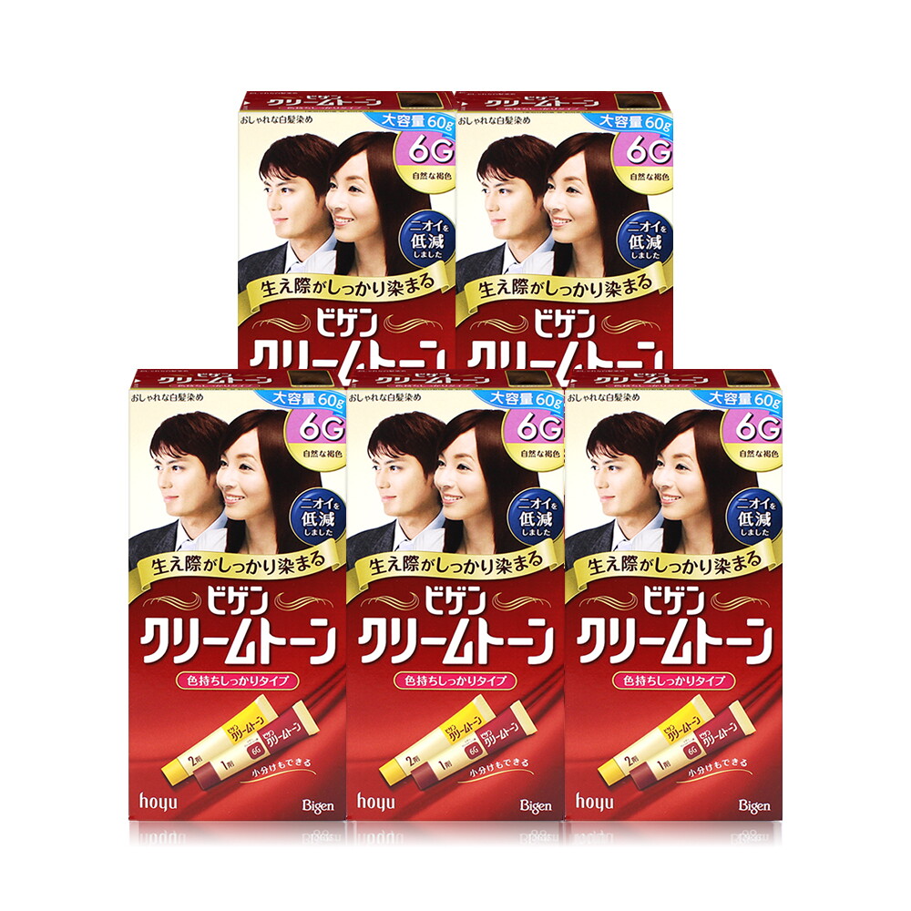동아제약 비겐크림톤 염색약 대용량 60g 염모제 자연갈색 6G x 5개