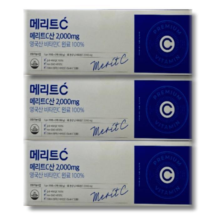 셀러허브 식품 [건강나라] 휴온스 메리트C산 2000mg 90포 3개