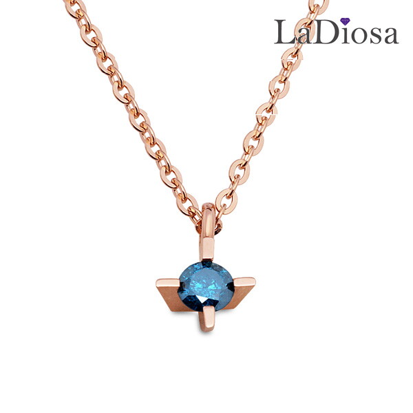 La Diosa 라디오사 14K 청다이아 목걸이 G14D-7966NM