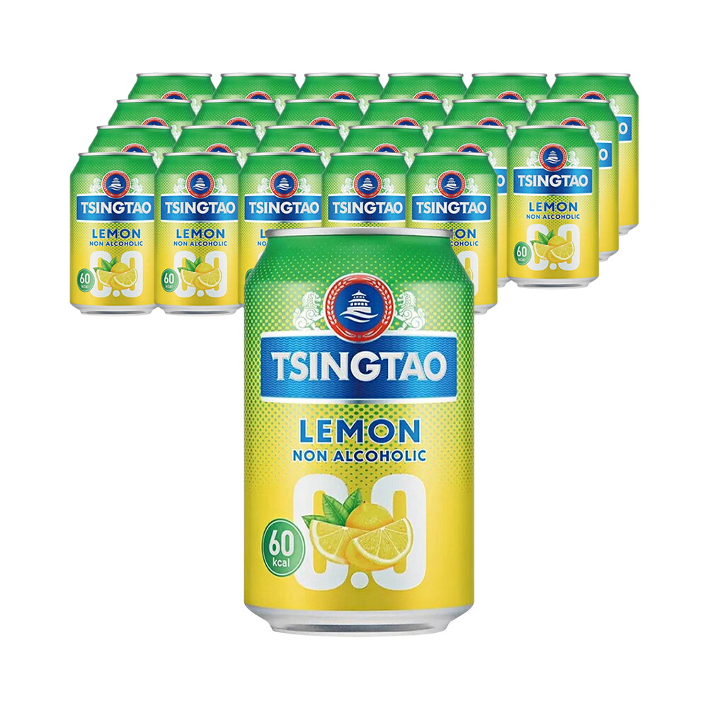 기타브랜드 칭따오 논알콜릭 레몬 330ml 24캔 논알콜 맥주맛 탄산음료 비알콜