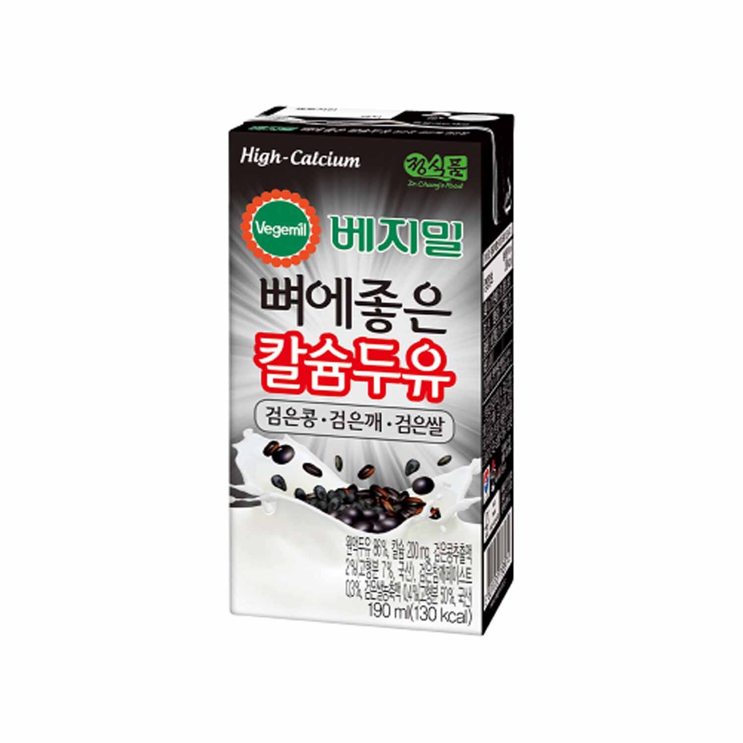 베지밀 (정식품)베지밀 뼈에좋은 칼슘 두유 검은콩깨쌀 190mlx48팩