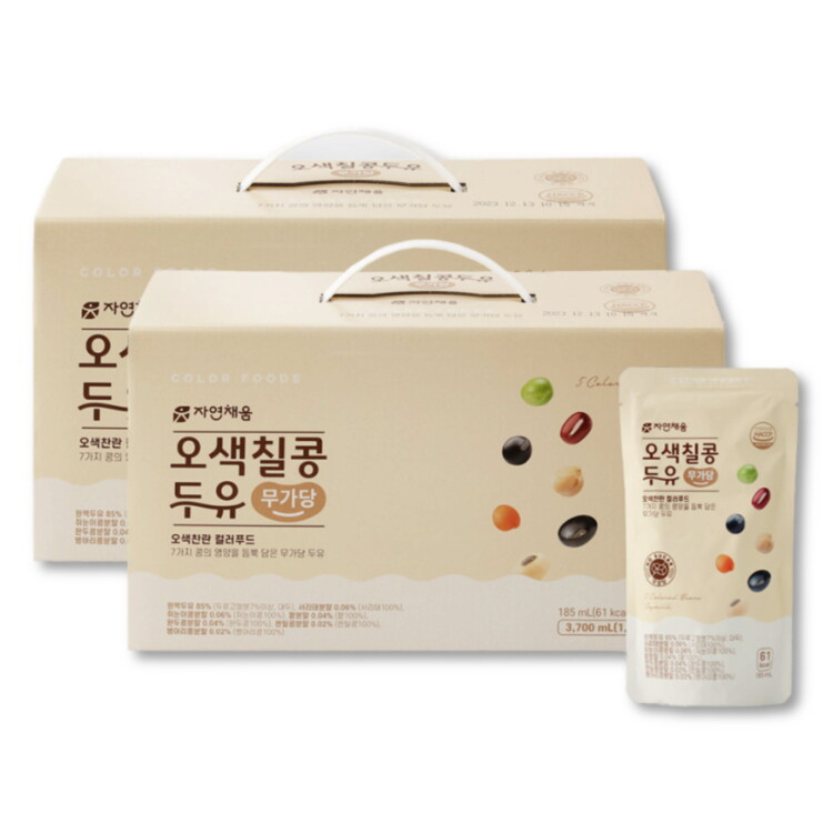 자연채움 오색칠콩두유 무가당 185mL x 40팩