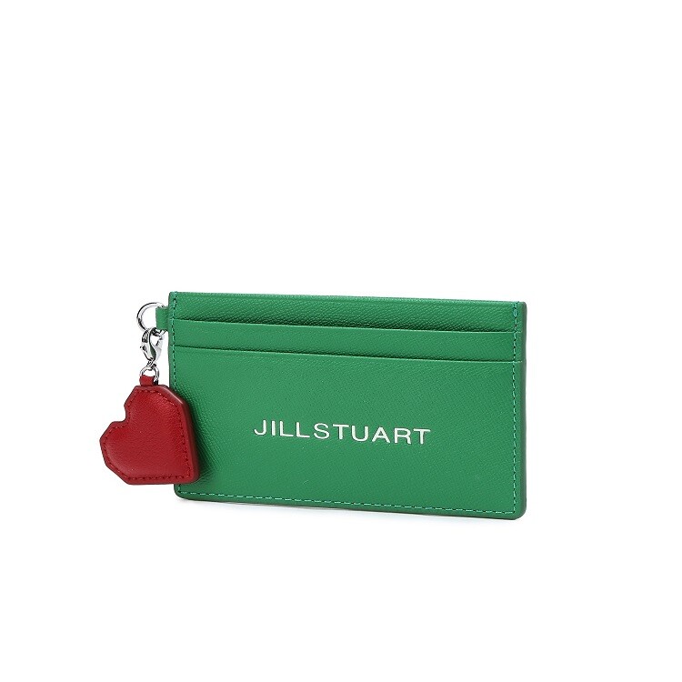 질스튜어트_핸드백 (PAPER) 그린 로고 포인트 소가죽 여성 카드지갑 JAHO4F471 E2