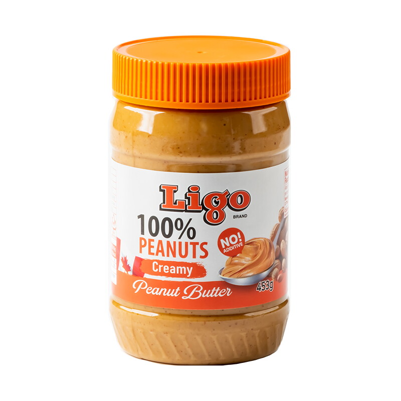 [LIGO] 리고 100프로 땅콩버터 크리미 453g * 1병