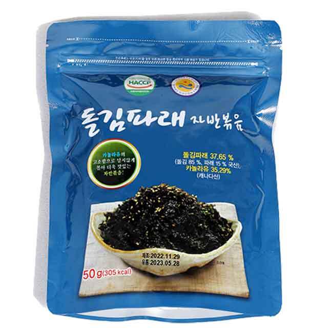 푸드맛봄 장흥무산김 돌김파래자반 50g x 1봉 / 착한김