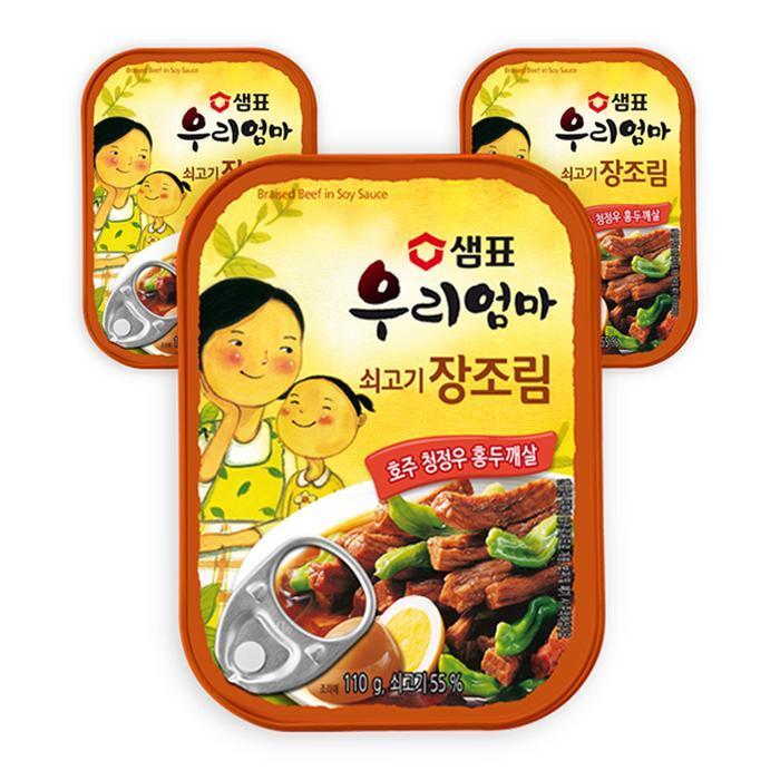 셀러허브 식품 샘표 우리엄마 쇠고기장조림 110G x 3개입