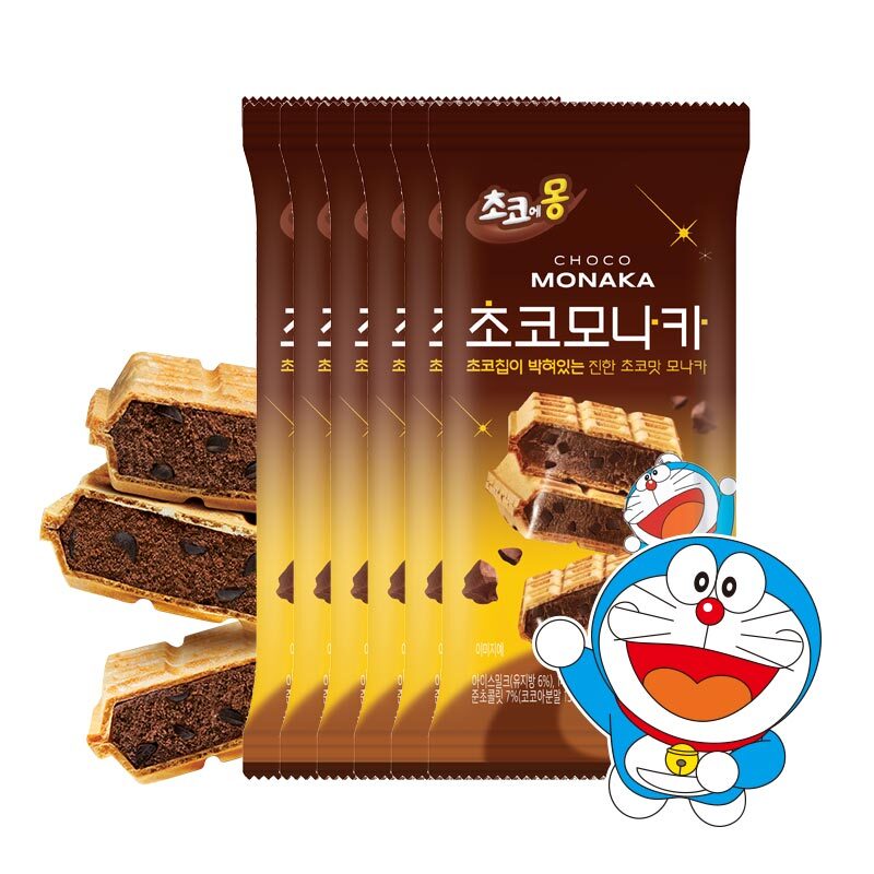 초코에몽 초코에몽 초코모나카140ml 12개/초코칩이 박혀있는 진한 초코맛 모나카