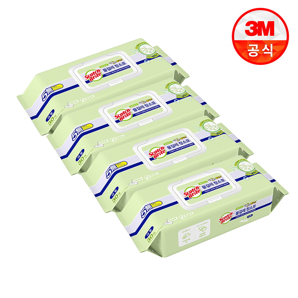 3M 3M 대형 베이직 더블액션 물걸레 청소포 120매(30매x4개)