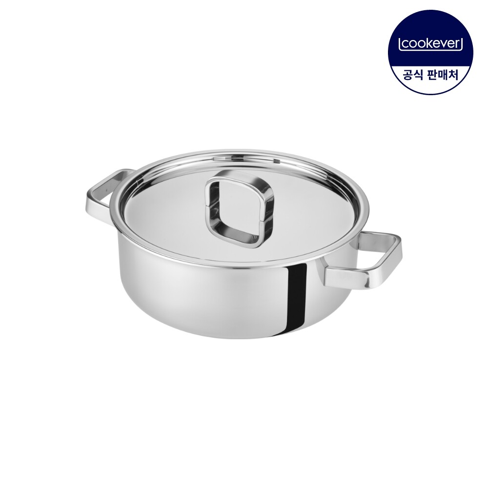 쿡에버 #Cook304 프리미엄 인덕션 통5중 스텐 전골 냄비 24cm