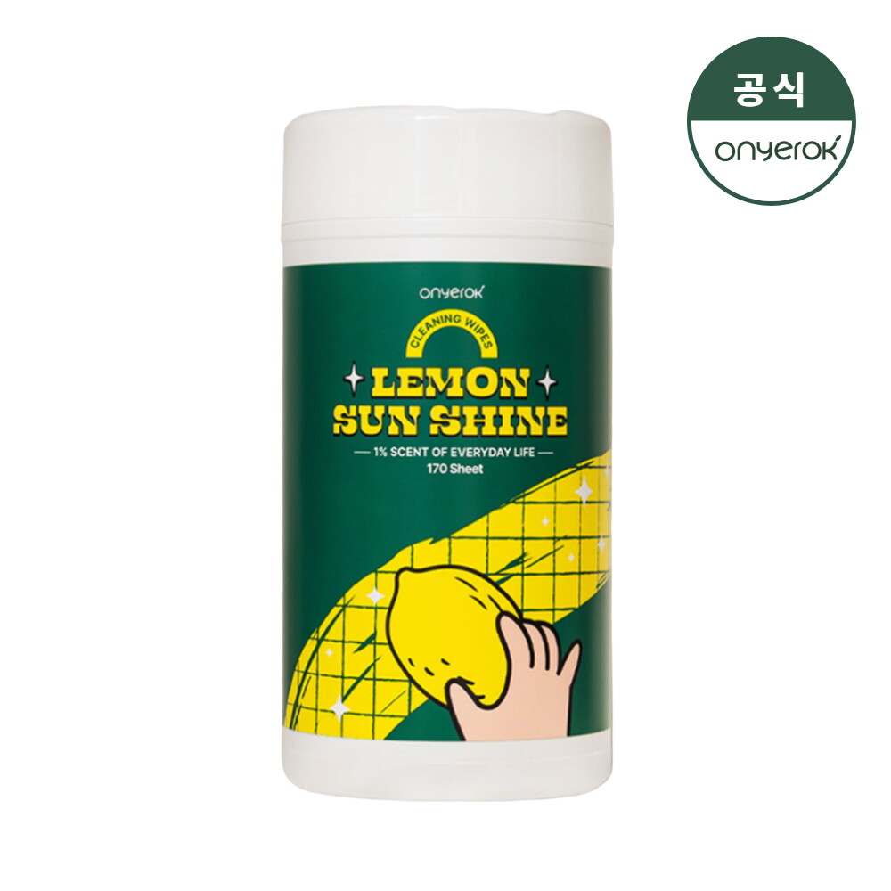 온예록 온예록 올인원 청소 세정 롤티슈 170매 1개 레몬선샤인