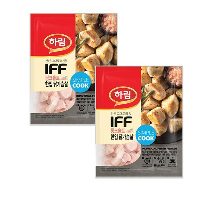 셀러허브 식품 하림 IFF 핑크솔트 한입 닭가슴살 1.1kg 2봉