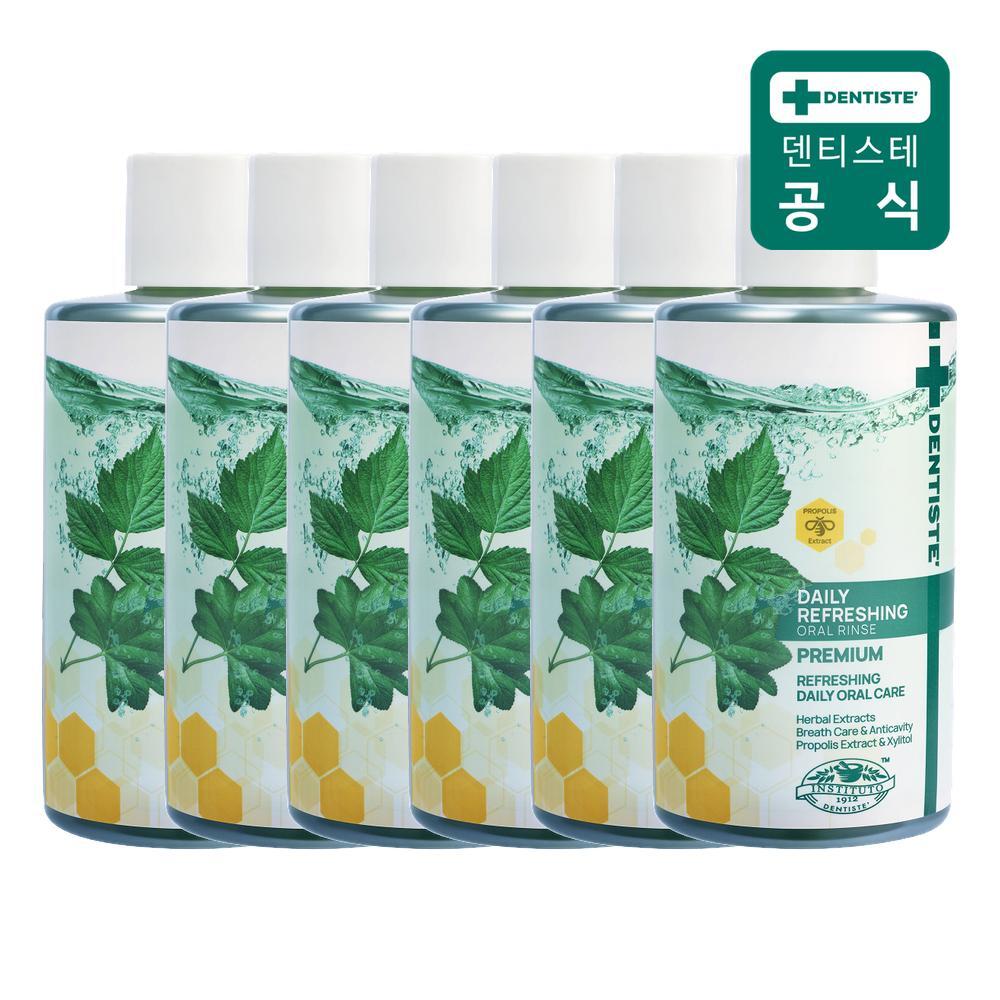 덴티스테 덴티스테 데일리 리프레싱 오랄린스 500ml x 6개