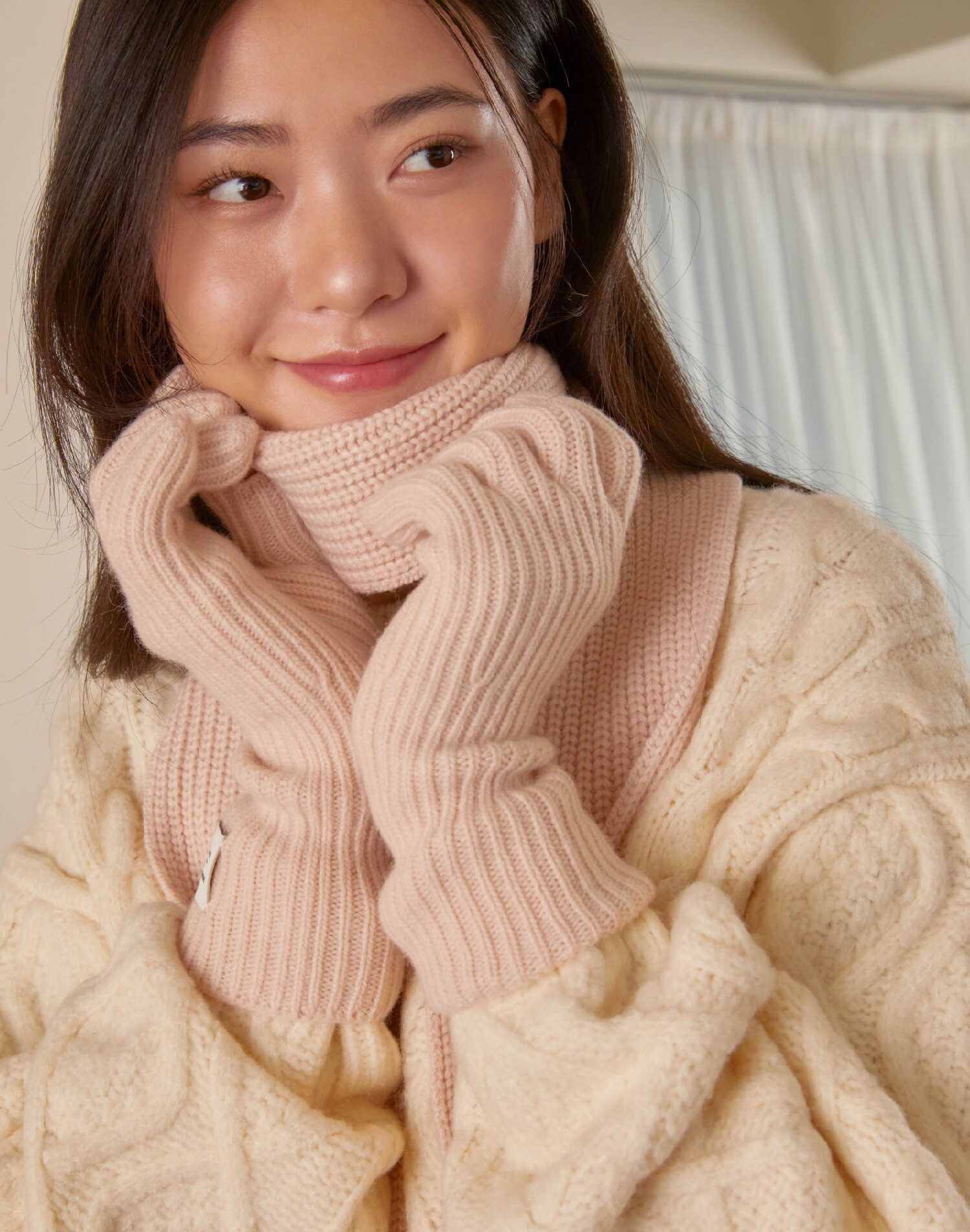 질스튜어트_핸드백 (선물포장) 핑크 울캐시미어 핑거홀 장갑 JAGV4F313P2