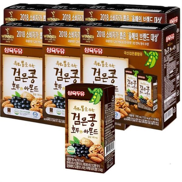 셀러허브 식품 [하프클럽/셀러허브 식품]삼육두유 검은콩 호두와 아몬드 190ml 96개