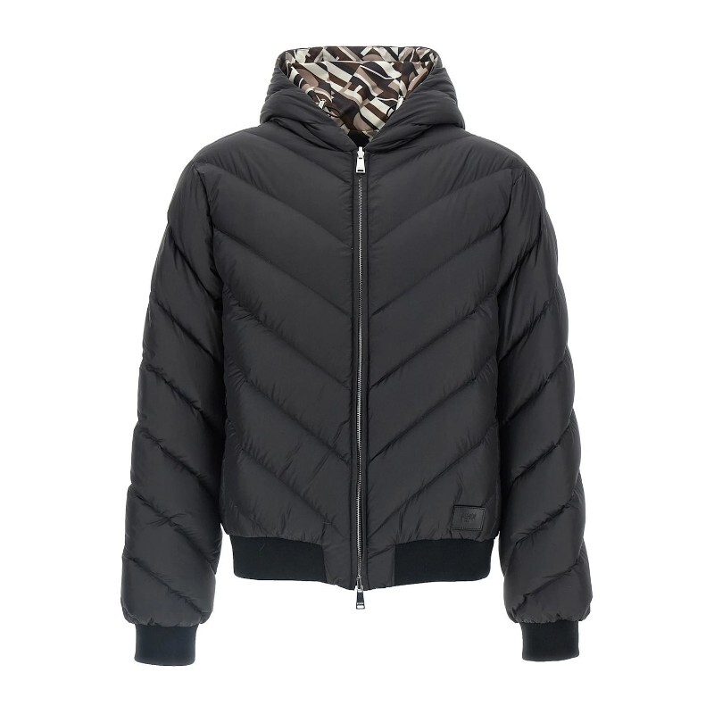 펜디 펜디 쉐브론 퀼팅 후드 패딩 재킷 FAA969AVIF F0GME