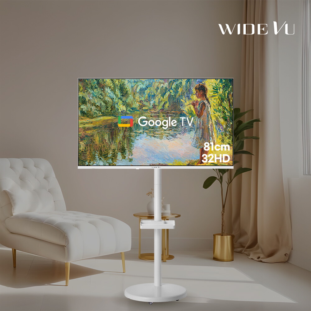 와이드뷰 와이드무빙뷰 화이트에디션 삼탠바이미 클래식 셋트 81cm(32인치) HD 스마트 이동식 TV 중소바이미
