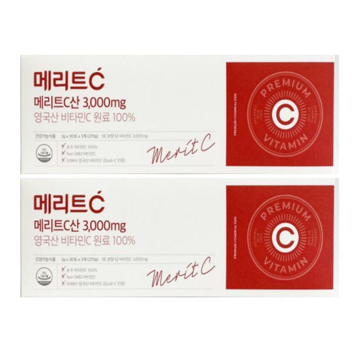 셀러허브 식품 메리트C산 3000mg 90포 x 2박스