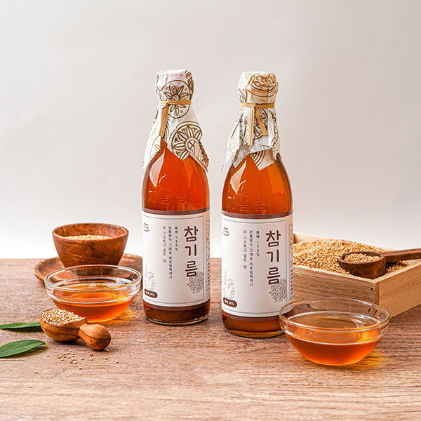 푸드맛남 푸드맛남 순수 통참깨 저온압착 참기름 180ml x 2병