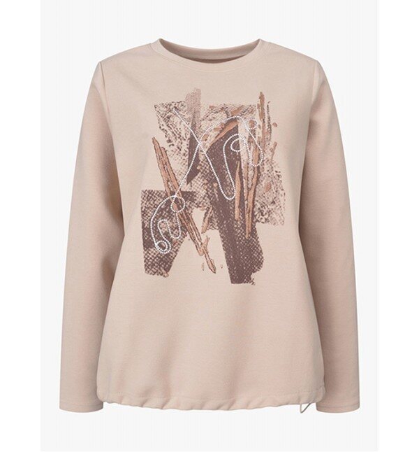 아날도바시니 [아날도바시니](아날도바시니) 아트웍 밑단 스트링 기모 티셔츠(AV12TS03M)