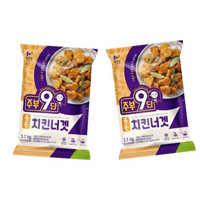 셀러허브 식품 목우촌 주부9단 골든 치킨너겟 1.1kg X 2개