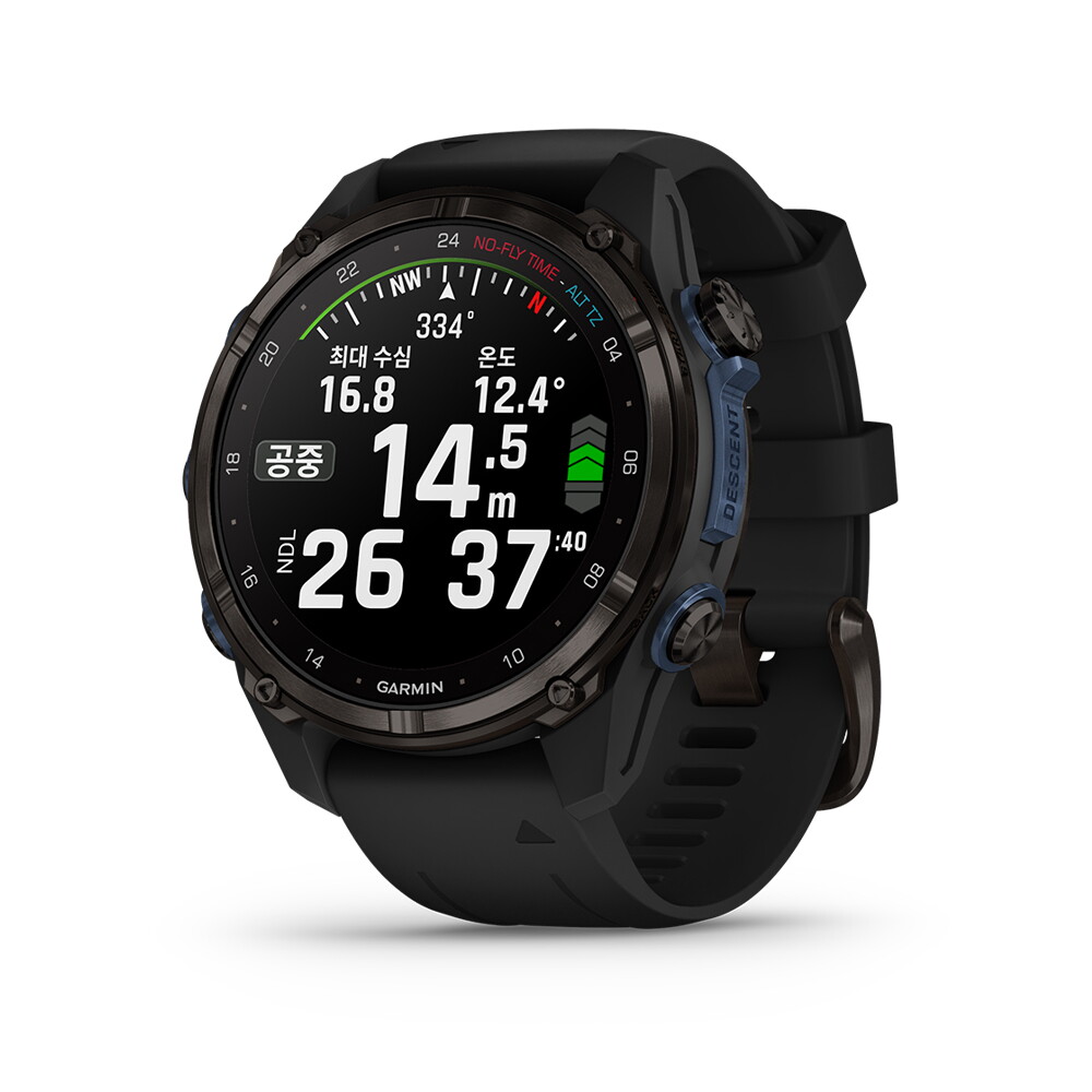 가민(스포츠) 디센트 MK3i 43mm 카본그레이DLC 티타늄/블랙 다이빙컴퓨터_0100285713