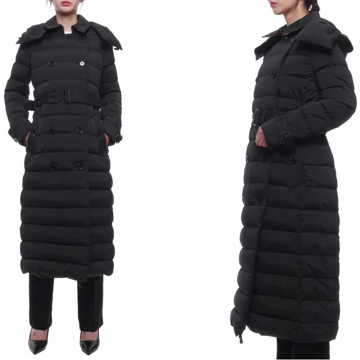 버버리 24FW 여성 애쉬윅 후드 롱패딩 (8096365 BLACK 24F)