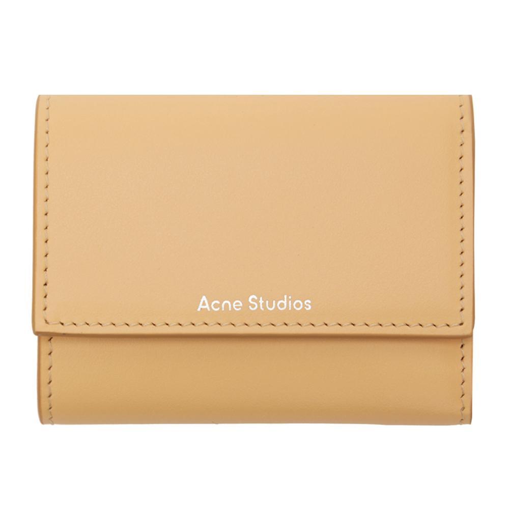 [ACNE STUDIOS]아크네 스튜디오 25SS 실버 로고 코인 반지갑 던베이지 CG0221 DB4
