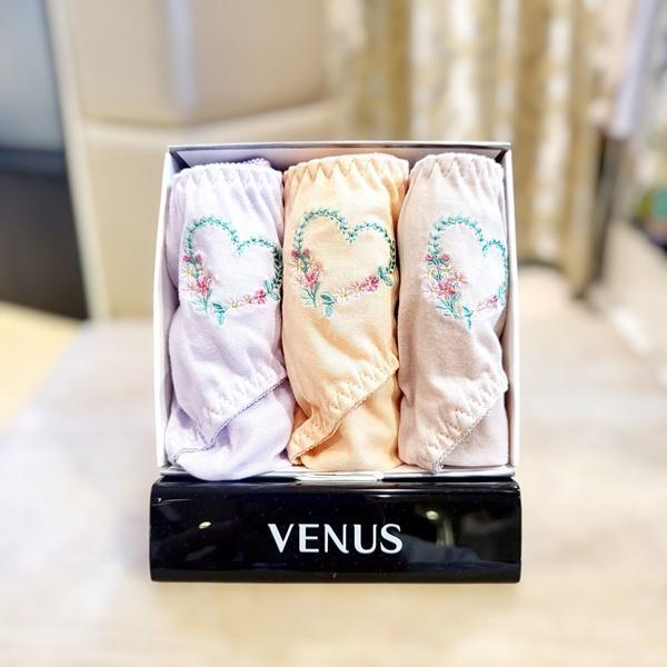 비너스 VPT6957_하트꽃 여성 면팬티 3종세트