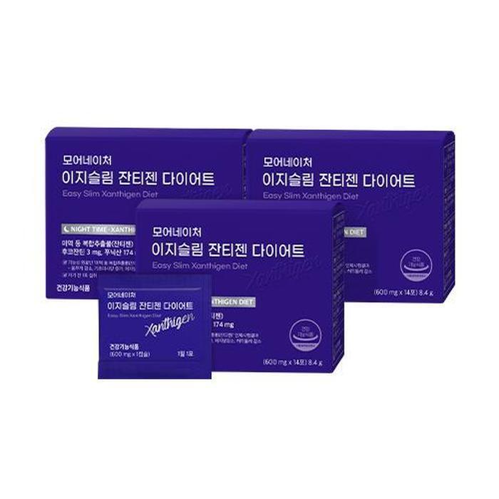 셀러허브 식품 [유로메디] 모어네이처 이지슬림 잔티젠 다이어트 600mg 14포, 3개