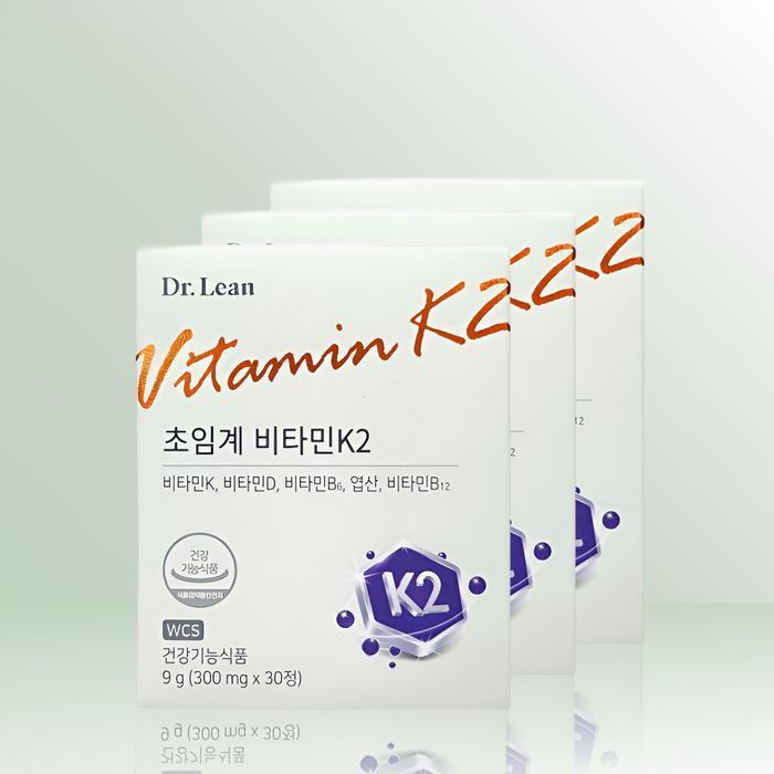 셀러허브 식품 닥터린 초임계 비타민K2 300mg x 30정 x 3개 / iuy