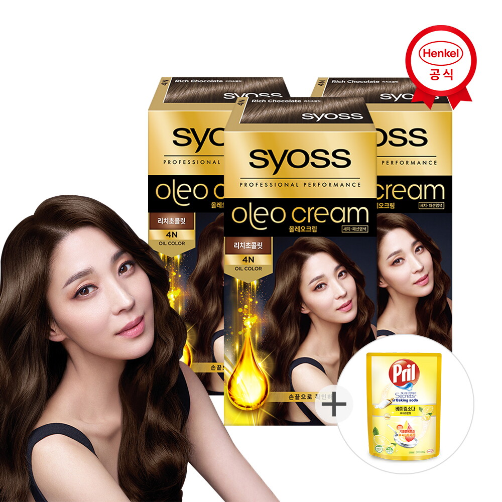 사이오스 사이오스 새치염색약 올레오 x3개 4N 리치초콜릿_300g증정