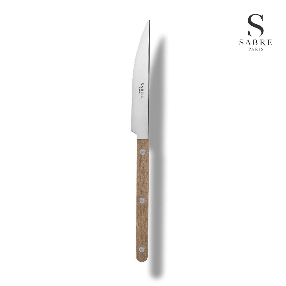 SABRE [사브르] 비스트로 커트러리 티크 우드 샤이니 디너나이프 1P