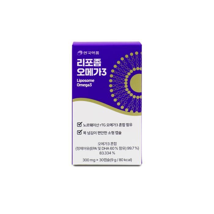 셀러허브 식품 안국약품 리포좀 오메가3 300mg x 30캡슐 X 1박스
