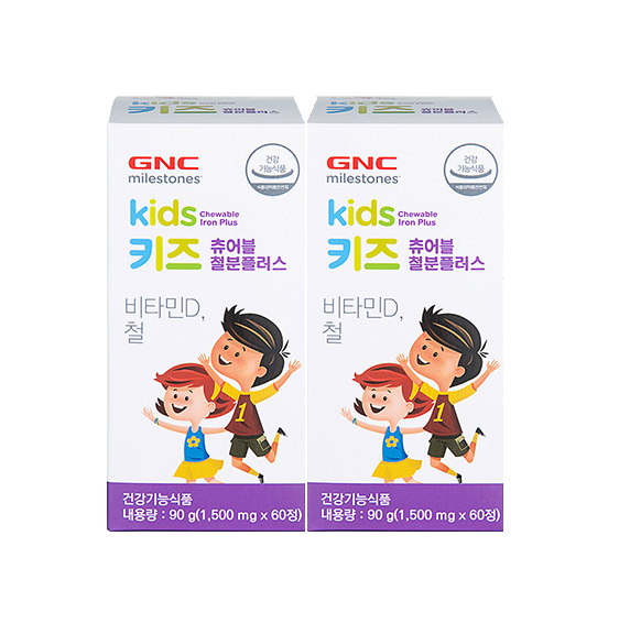 지엔씨 (GNC) 키즈 츄어블 철분 플러스 (60정 x 2개)
